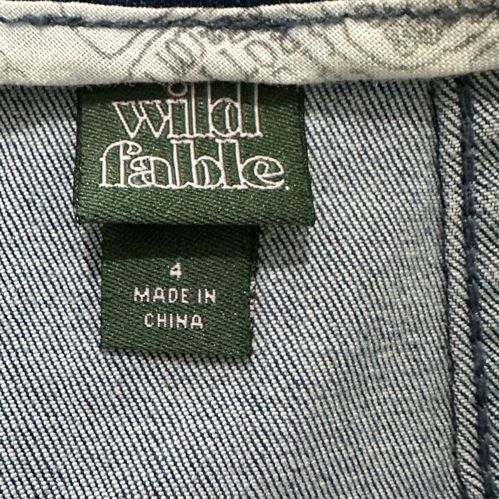 Wild Fable Blue Acid Wash Denim Mini Skirt | Size 4 - Picture 12 of 12